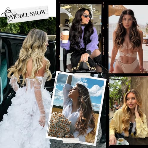 SUKRI 13×4 Dark Brown Lace Front Wig 26Inch Long Wavy Brown Wig with Baby Hair Synthetic Lace Front Wig for Women Daily Party Use - Image 5