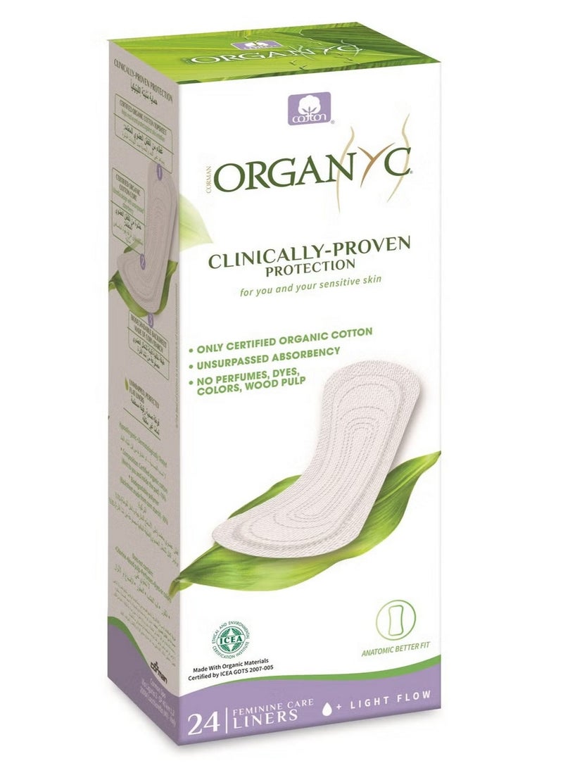 ORGANYC Organic Cotton Panty Liners Light Flow 24 Liners - Image 3