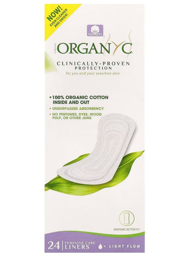 ORGANYC Organic Cotton Panty Liners Light Flow 24 Liners - Image 1