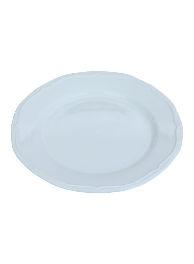Alsaif Gallery Flat white round porcelain plate 7.5 inch - Image 1