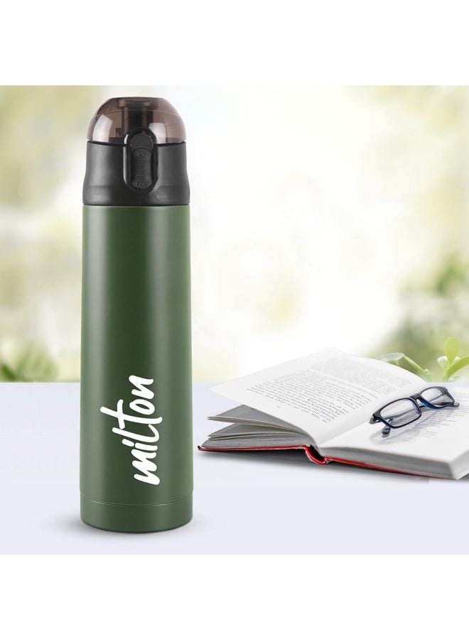 Milton 750ml Stainless Steel Water Bottle – Vacuum Insulated Flask Keeps Drinks Hot or Cold for 24 Hours, Leakproof Metal Flask for Travel, Office, Gym & Home – Crown 900, Green - Image 4