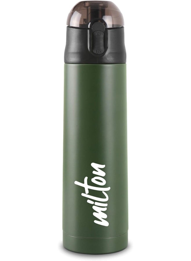 Milton 750ml Stainless Steel Water Bottle – Vacuum Insulated Flask Keeps Drinks Hot or Cold for 24 Hours, Leakproof Metal Flask for Travel, Office, Gym & Home – Crown 900, Green - Image 1