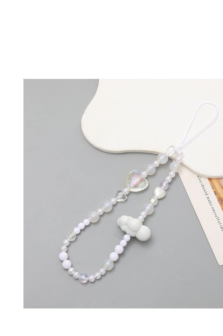 NIBEMINENT Phone Charm/ Chain Strap for Women Girls, Cute Cartoon Cell Phone Case Lanyard Wrist Strap