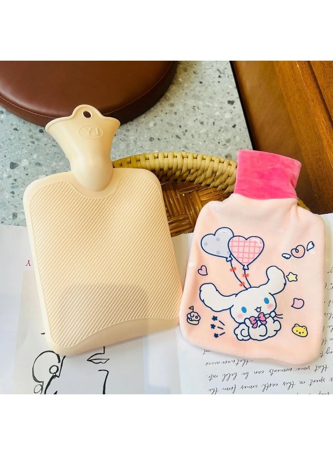 إسكدنيا SAFENHAND Hot Water Bottle with Soft Cover Classic Rubber Hot Water Bag for Cramps, Neck, Shoulders Pain Relief, Hot Cold Pack for Hot and Cold Therapy and Feet Warmer 1000ml (BBB) - Image 3