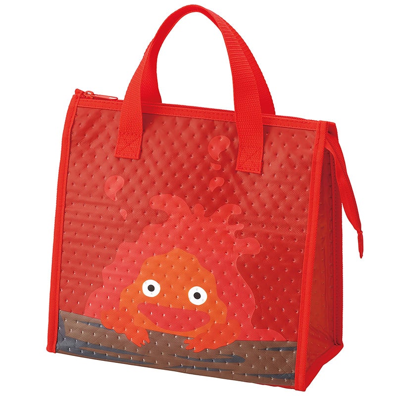 Skater Studio Ghibli Howls Moving Castle Thermal Insulated Lunch Bag with Zip Closure Calcifer - Image 2