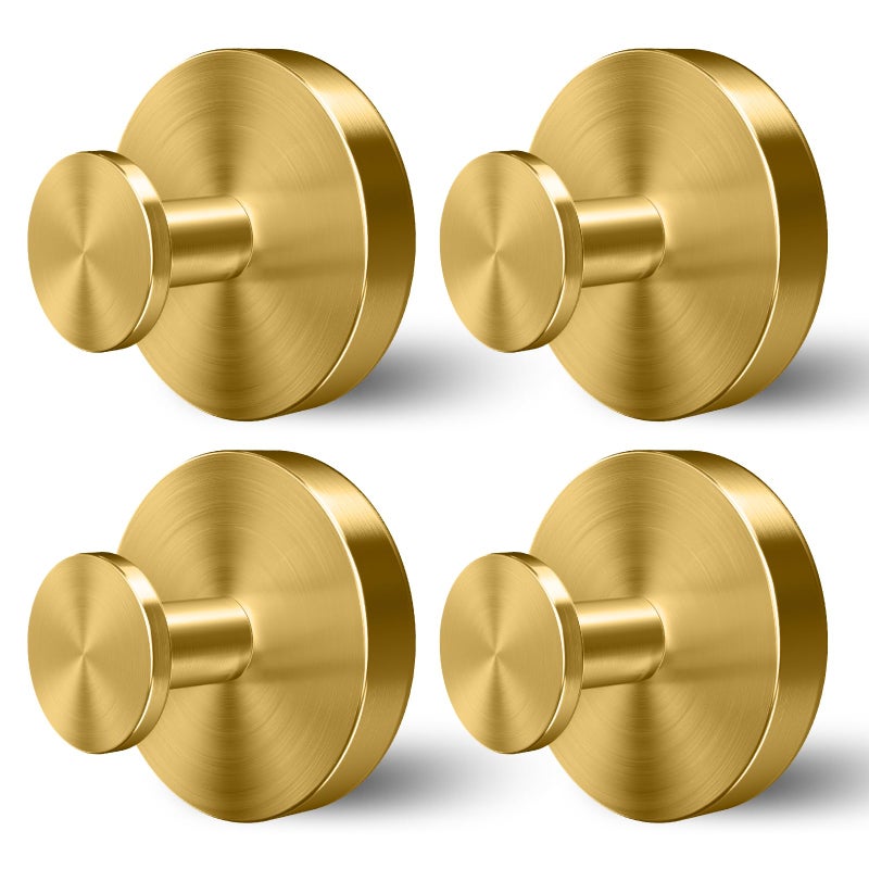 WingWider Shower Hooks for Inside ShowerSuction Cup Hooks for Glass WindowRemovable Towel Hooks for Bathrooms4 PacksGold