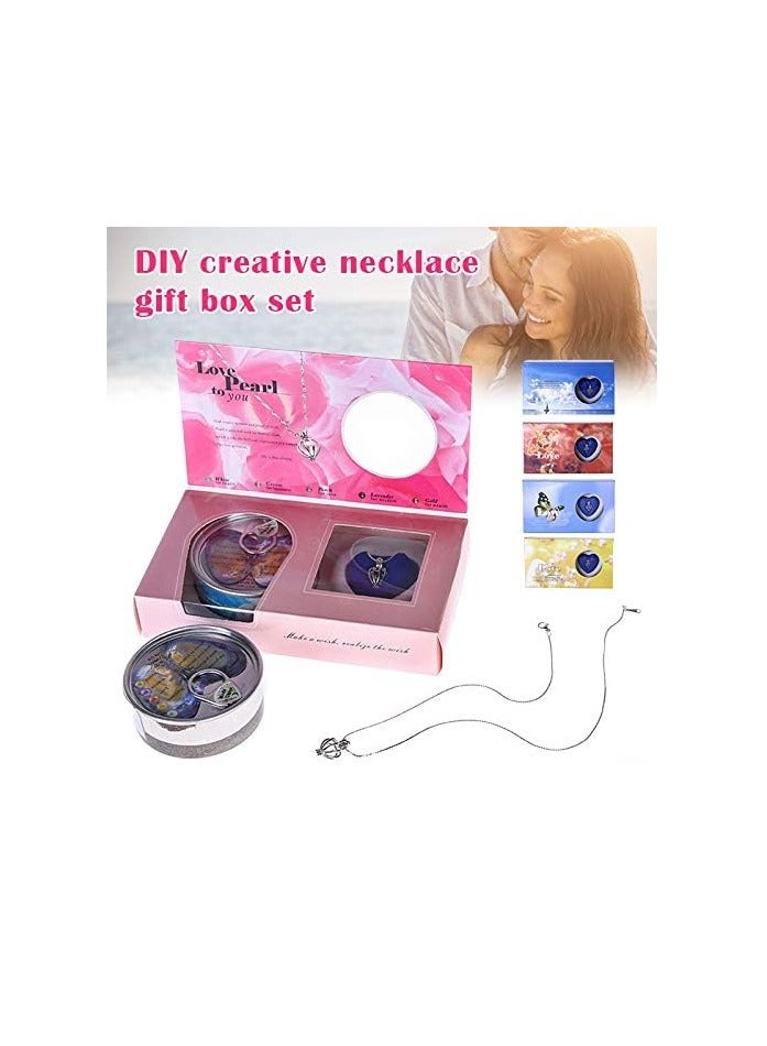 maya accessories Pearl Kit, Pearl Kit Box Pearl in Oyster, DIY Creative Necklace Jewelry Gift Set, Fashion Creations Kit with Pendant Necklace Durable for Women Girls, bamboo  - Image 2