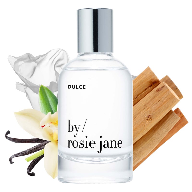 By Rosie Jane Eau De Parfum Spray (Dulce) - Clean Perfume for Women - Non-Toxic Body Mist with Notes of Creamy Vanilla, Brown Sugar & Warm Hinoki Wood - Paraben, Sulfate & Phthalate Free (50ml) - Image 1