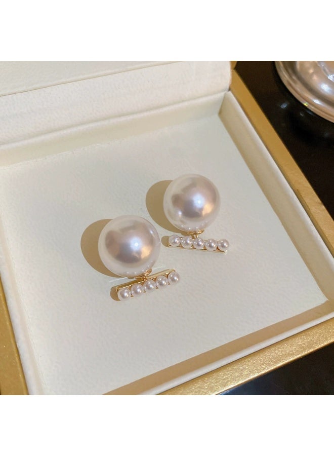 Goolsky أقراط لؤلؤ خطية كورية للنساء - رفاهية خفيفة جديدة، مجوهرات بوتيك متعددة الاستخدامات، تصميم لؤلؤ خطي، دبابيس فضة S925 مقاومة للتأكسد، للمكتب والفعاليات اليومية غير الرسمية - Image 1