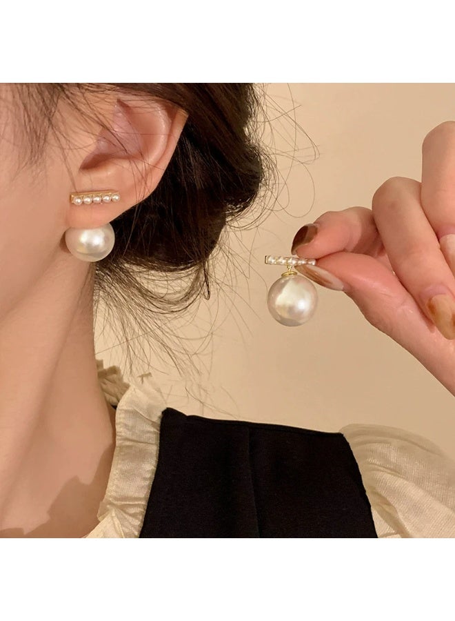 Goolsky أقراط لؤلؤ خطية كورية للنساء - رفاهية خفيفة جديدة، مجوهرات بوتيك متعددة الاستخدامات، تصميم لؤلؤ خطي، دبابيس فضة S925 مقاومة للتأكسد، للمكتب والفعاليات اليومية غير الرسمية - Image 5