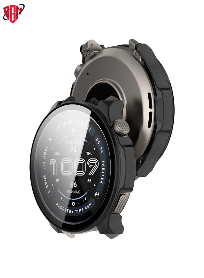 BGM For Amazfit Balance 2 Tempered Film Integrated PC Watch Protective Case(Black)  - Image 3