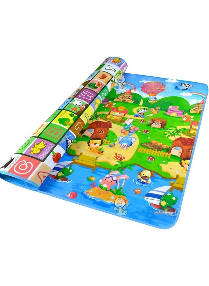 Educational Play Mat, Multi-Colored and Shaped, Printed with Animals and Numbers, for Home and Nursery 200cm*170cm  - Image 1