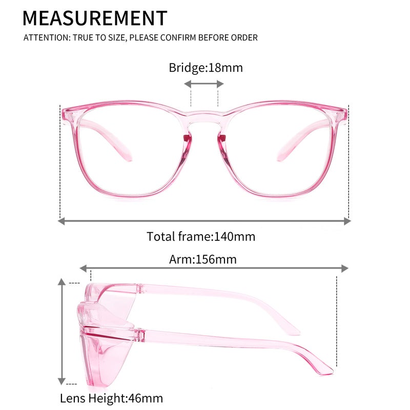 Alsenor Safety Glasses Anti Fog Goggles Protective Eyewear Blue Light Blocking Anti Dust Uv Protection Glasses For Men Women (Purple) - Image 5