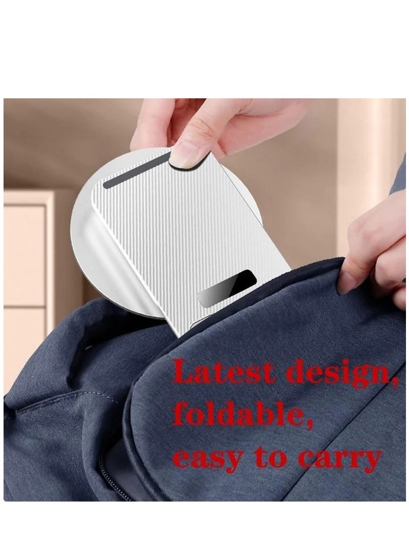 ELTRAZONE Portable Foldable Phone Stand, 360 Degree Rotation, Height Adjustable, Cell Phone Holder - White - Image 4