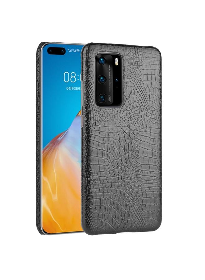 اس-توب جراب لهاتف Huawei P40 Pro مقاوم للصدمات من جلد التمساح PC + جراب PU - Image 1