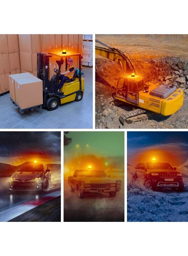 Chase Up Amber Strobe Beacon Light - 96 LED Magnetic Flashing Warning Light with 30 Modes for Trucks,Trailer,Snowplows, Tow Tractors,Emergency Vehicles,12-24V - Image 3