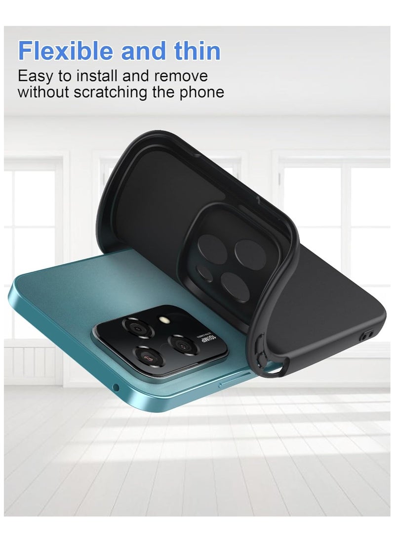 Generic - Case for Honor 200 lite Soft Silicone Case Shockproof Matte Finish Back Cover Inner Fabric Lining full Camera Protection Case for Honor 200 lite - Image 1