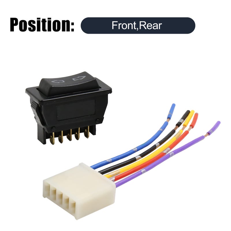 uxcell uxcell Car Power Window Glass Lift Switch with Wire Harness Socket 5 Pin DC 12V 4 in 1  - Image 2