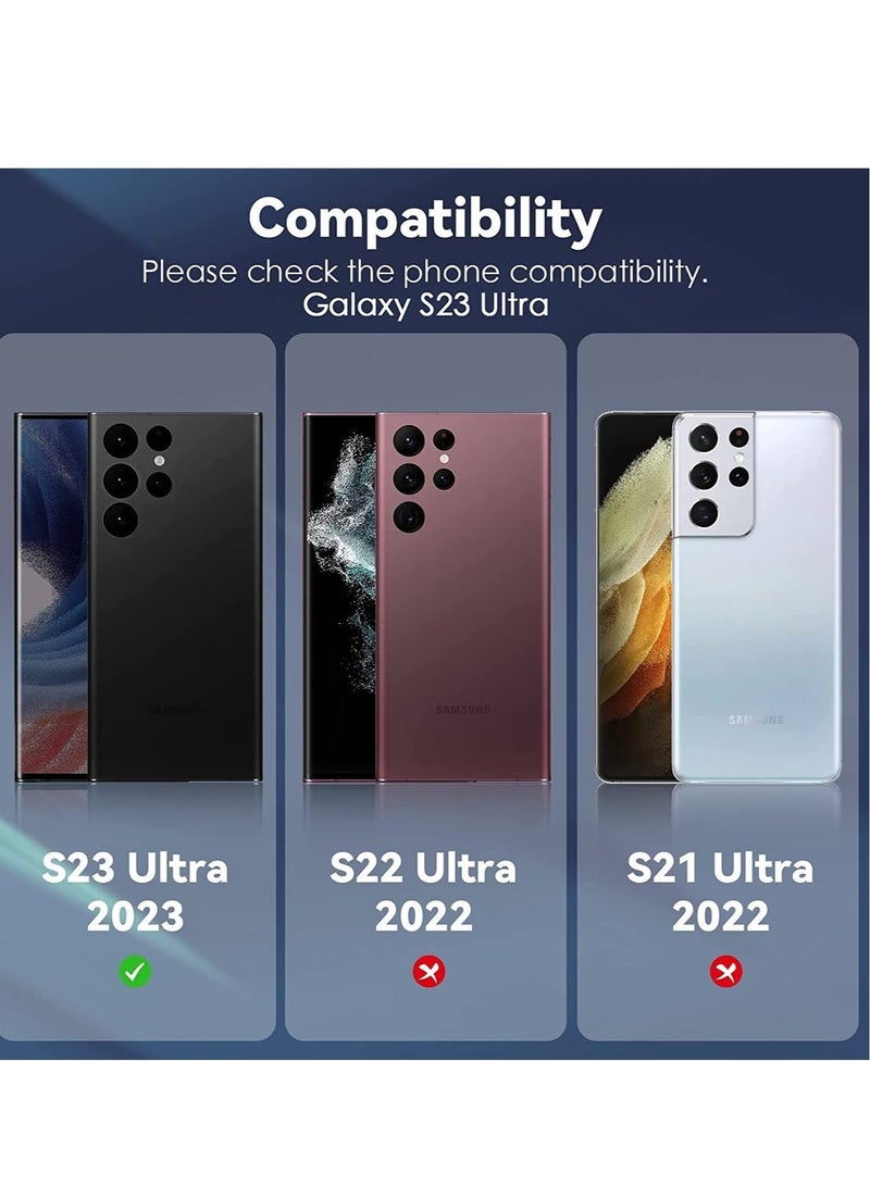 Raxoom Samsung Galaxy S23 Ultra Camera Lens Protector, 9H Tempered Glass + Aluminum Alloy Metal Individual Lens Screen Ring for S23 Ultra 6.8in 5G 2023 [Removal Tool] - Sliver - Image 4