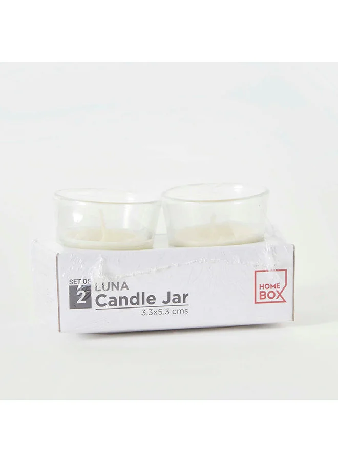 Home Box Luna 2-Piece Jar Candle Set 3.3 x 5.3 x 3.3 cm