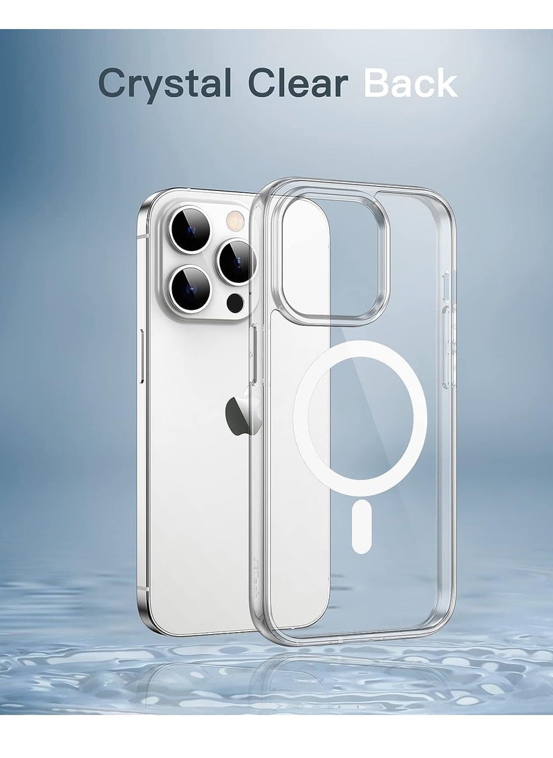 glassology Iphone 15 Pro Magsafe Shockproof Anti Yellowing Crystal Clear Military Grade Protection Bumper Case Cover (Transparent)  - Image 4