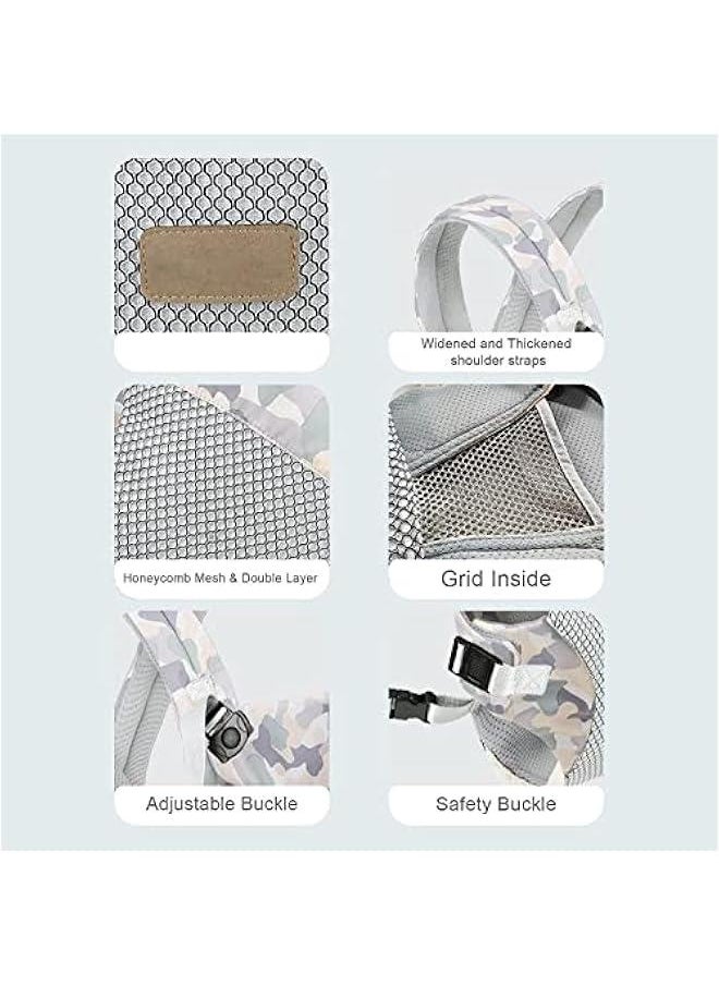 Gonice Baby Carrier, Embrace Cozy 4-in-1 Infant Carrier Ergonomic Adjustable Holder Portable Convertible Front and Back Backpack Carry for Infants Toddlers Babies Girl and Boy 12-40 Pounds (Grey)  - Image 2