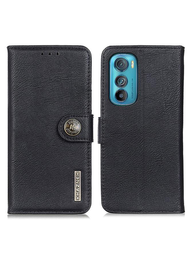 S-TOP Case For Motorola Edge 30 KHAZNEH Cowhide Texture Leather Phone Case - Image 2