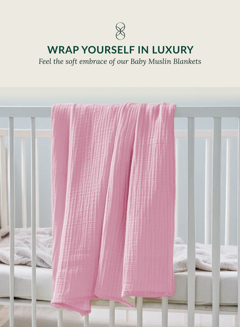كلاود سكيب لينين بطانية أطفال موسلين ناعمة 4 طبقات | فائقة النعومة وخفيفة الوزن | متعددة الاستخدامات للاستخدام المتعدد | (الحجم 52 بوصة × 42 بوصة) - Image 2