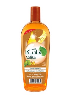 Dabur Vatika Naturals Mink Enriched Hair Oil 90 ml | Olive & Vitamin E | Nourish, Strengthen & Replenish Elasticity | For Dry & Dull Hair (packaging may vary) 