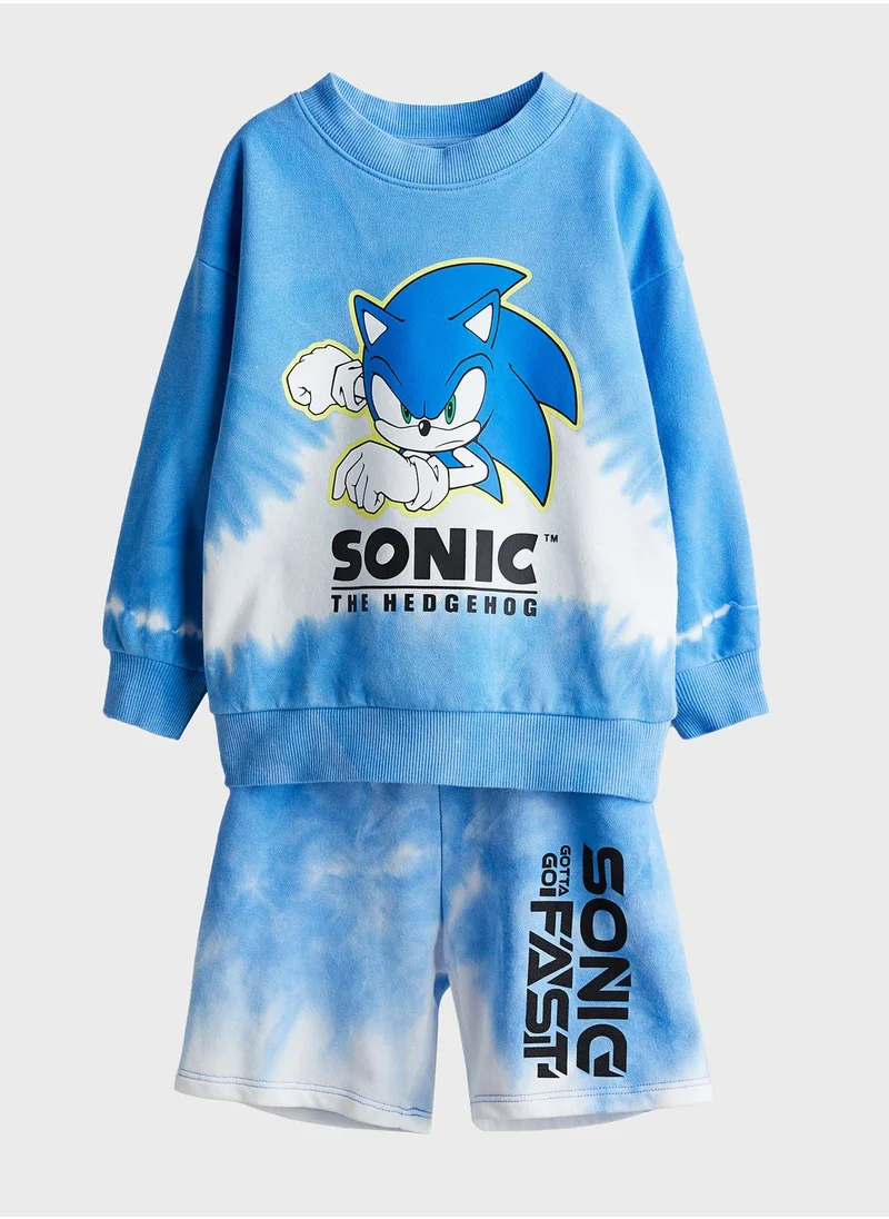 H&M Kids Graphic Sweatshirt & Shorts Set