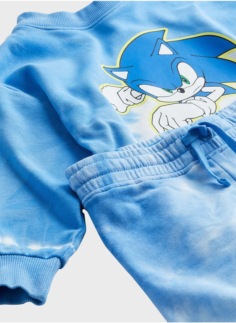 H&M Kids Graphic Sweatshirt & Shorts Set