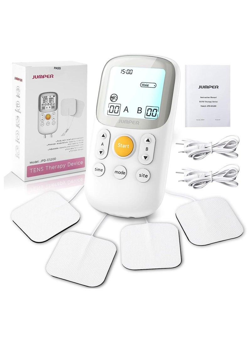 jumper Dual Channel Tens Machine Therapy Device for Pain Management with 5 Massage Programs - Image 1