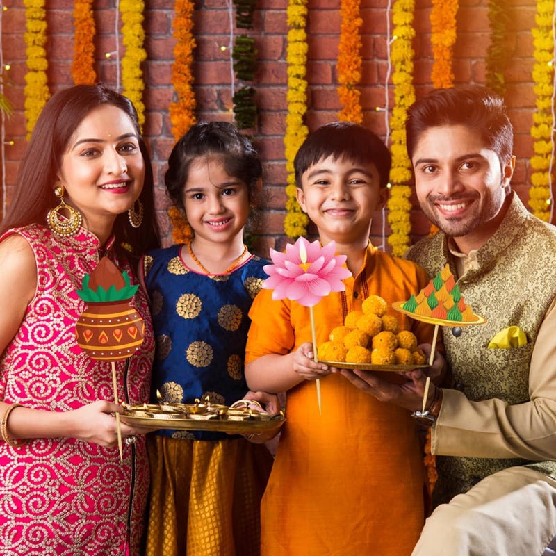 Festiko® Ganpati Bappa Morya Photobooth Props, Selfie Props For Ganesh Puja, Ganesh Chaturthi Decoration Combo - Image 4