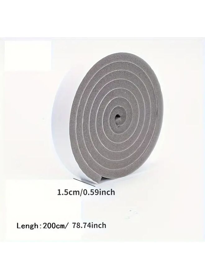 White Self Adhesive Foam Sealing Strip 0.59 x78.74 Inch Soundproof Windproof For Doors Windows - Image 4