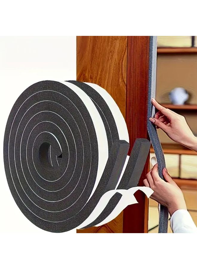 White Self Adhesive Foam Sealing Strip 0.59 x78.74 Inch Soundproof Windproof For Doors Windows - Image 2