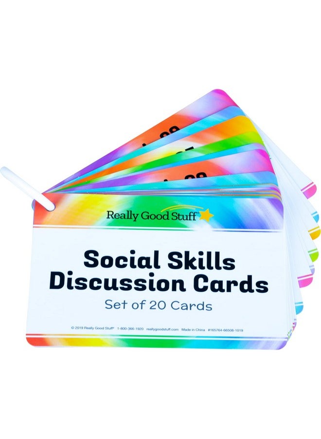 Really Good Stuff Social Skills Discussion Cards - Set Of 20 Conversation Cards For Kids - Social Emotional Learning Activities For Understanding Social Rules And Developing Essential Social Skills  - Image 2