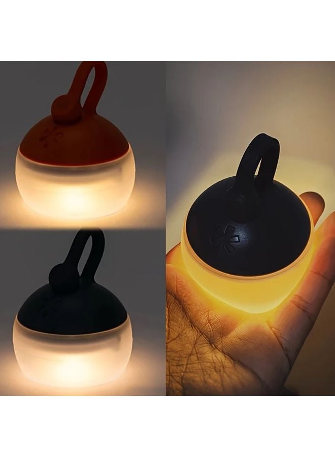 Orange Rechargeable Camping Lantern 3 Light Modes Portable Hanging Tent Light Magnetic Hook - Image 3