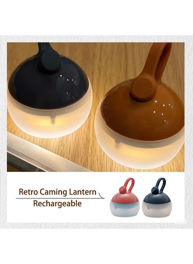 Orange Rechargeable Camping Lantern 3 Light Modes Portable Hanging Tent Light Magnetic Hook - Image 5