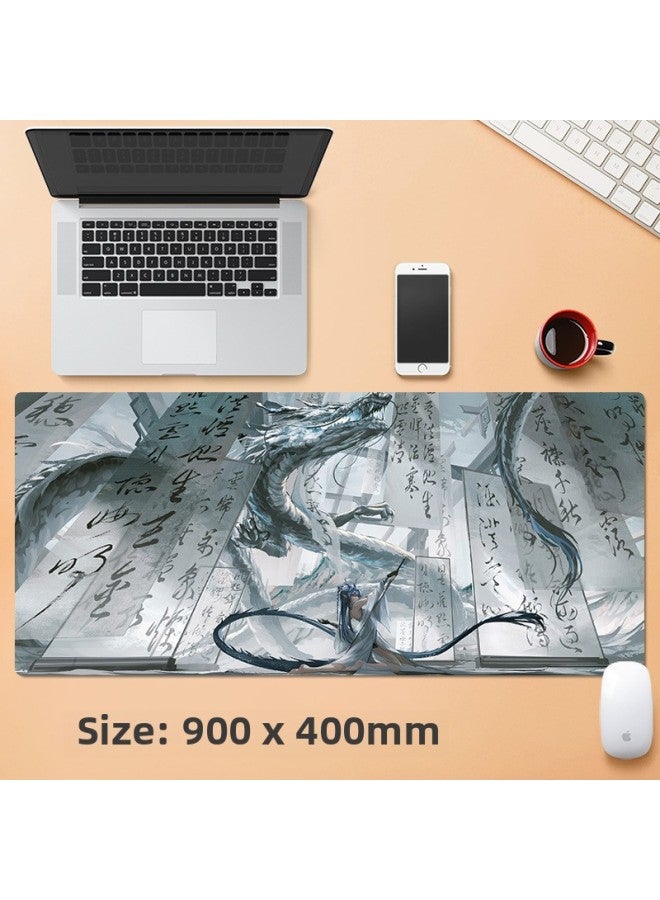 Computer Mouse Pad Oversized Keyboard Notebook To Figure Size E-sports Game Mouse Table Pad-Color:700x300mm-3mm-Pattern:Splash Ink Jackie Chan  - Image 1