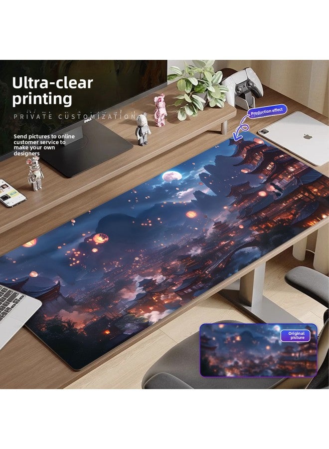 Computer Mouse Pad Oversized Keyboard Notebook To Figure Size E-sports Game Mouse Table Pad-Color:700x300mm-3mm-Pattern:Splash Ink Jackie Chan  - Image 4