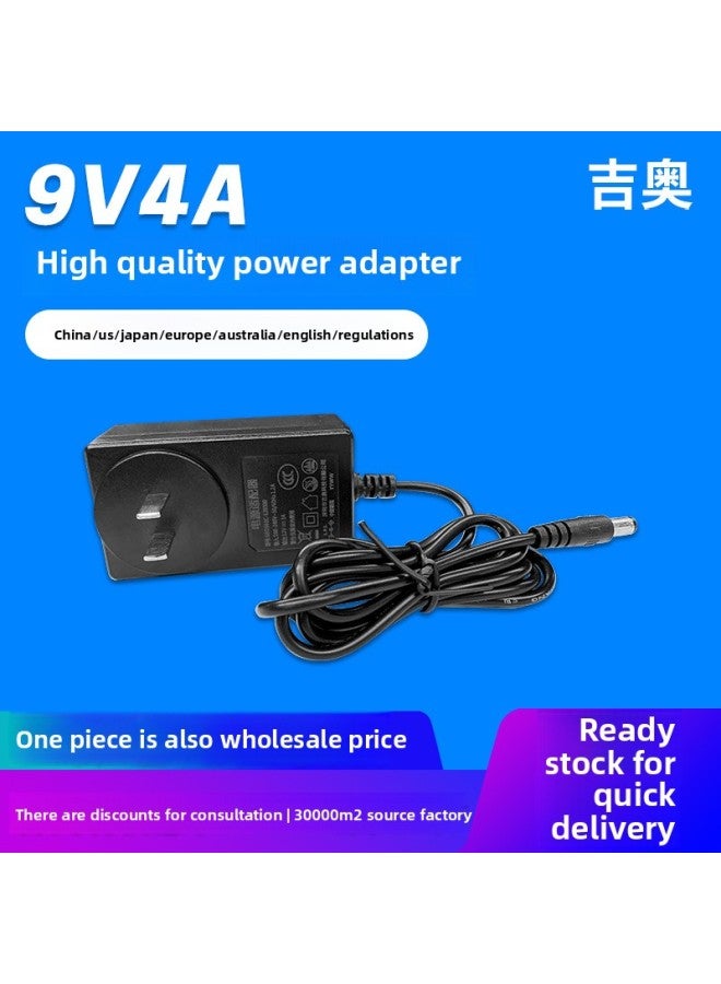 Loquat 9V4A Hair Removal Instrument Massager Beauty Instrument Small Washing Machine Source Explosion Power Adapter-Color:Custom Service-Specifications:002-cable Jam-9v4a-australian Regulations