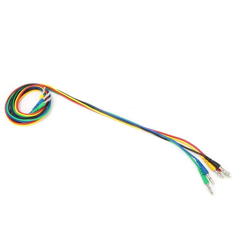 كابلات اختبار مقابس الموزة 4 مم المتينة من ذكر إلى ذكر لكاشف متعدد 5 قطع مع قبضة ناعمة - Image 3