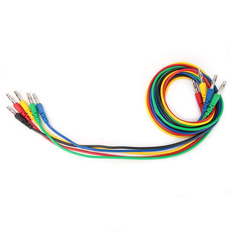 كابلات اختبار مقابس الموزة 4 مم المتينة من ذكر إلى ذكر لكاشف متعدد 5 قطع مع قبضة ناعمة - Image 4