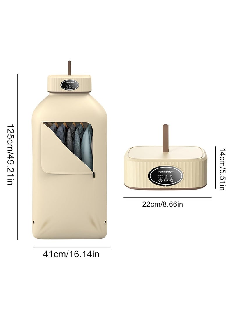 Portable Laundry Dryer, Multifunctional Electric Dryer Machine, Mini Clothes Dryer with Dryer Bag, 2 Gear Adjustable Small Dryer Machine, Foldable Compact Dryer for Delicate Garmnts - Image 3