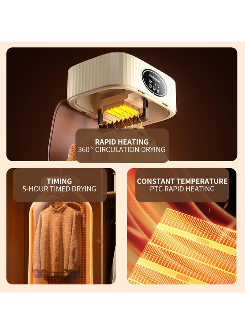 Portable Laundry Dryer, Multifunctional Electric Dryer Machine, Mini Clothes Dryer with Dryer Bag, 2 Gear Adjustable Small Dryer Machine, Foldable Compact Dryer for Delicate Garmnts - Image 5