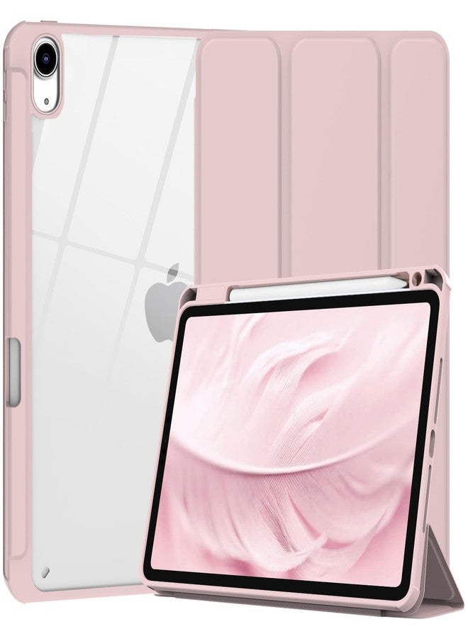 Xkladz جراب Xkladz لجهاز iPad الجيل العاشر مع حامل قلم، لجهاز iPad مقاس 10.9 بوصة، الجيل العاشر، إصدار 2022، بظهر شفاف، غطاء حامل لجهاز iPad الجيل العاشر، إصدار 2022، خاصية التشغيل/الإيقاف التلقائي، لون وردي جذاب - Image 1