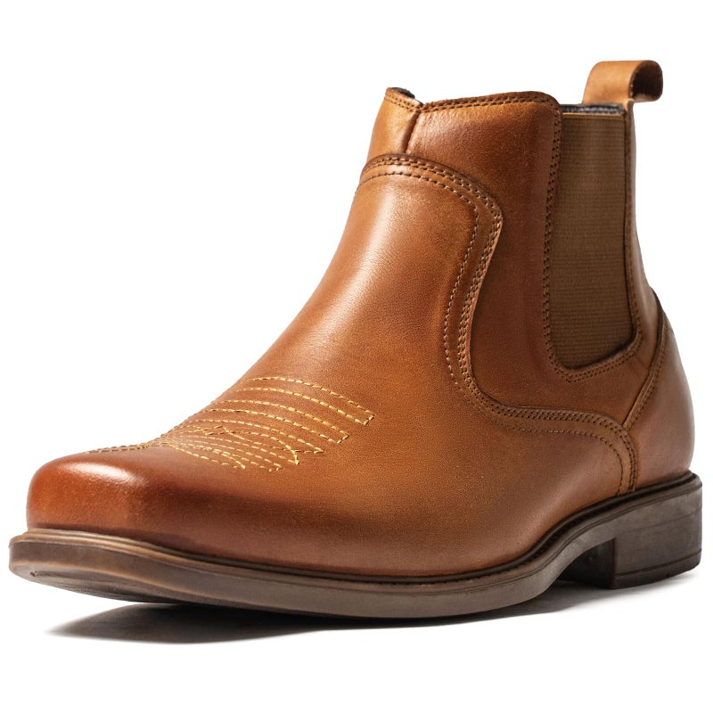 ArcBrothers Mens Cowboy Boots,Western Cowboy Boots for Men Casual Ankle Boots - Image 1