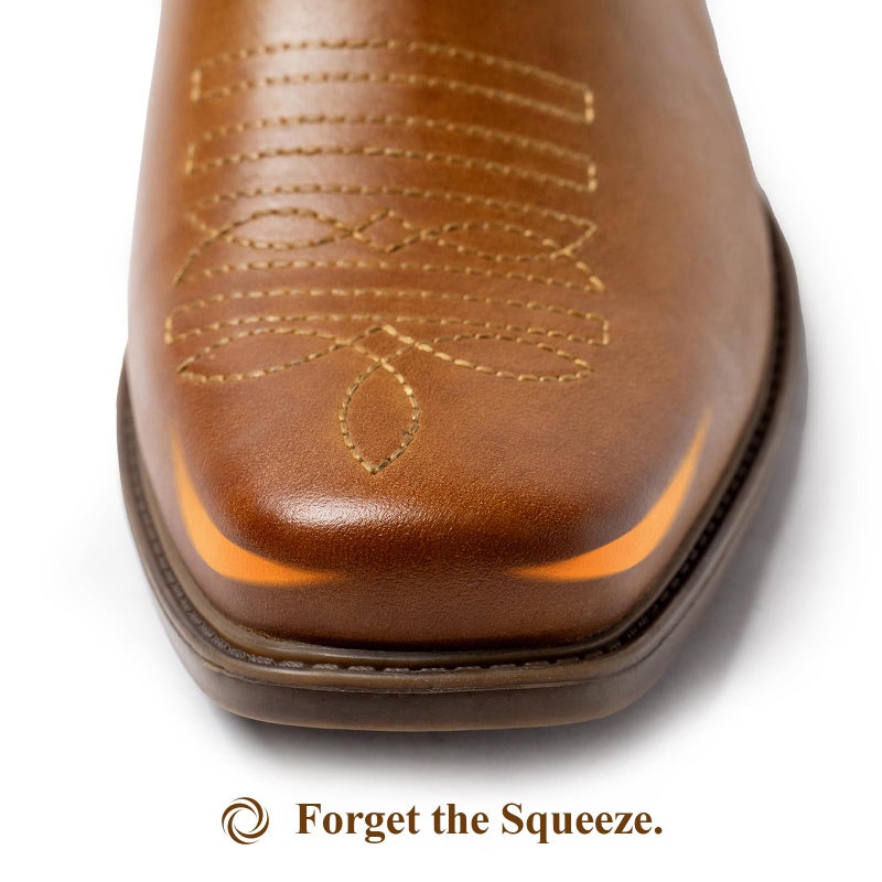 ArcBrothers Mens Cowboy Boots,Western Cowboy Boots for Men Casual Ankle Boots - Image 4