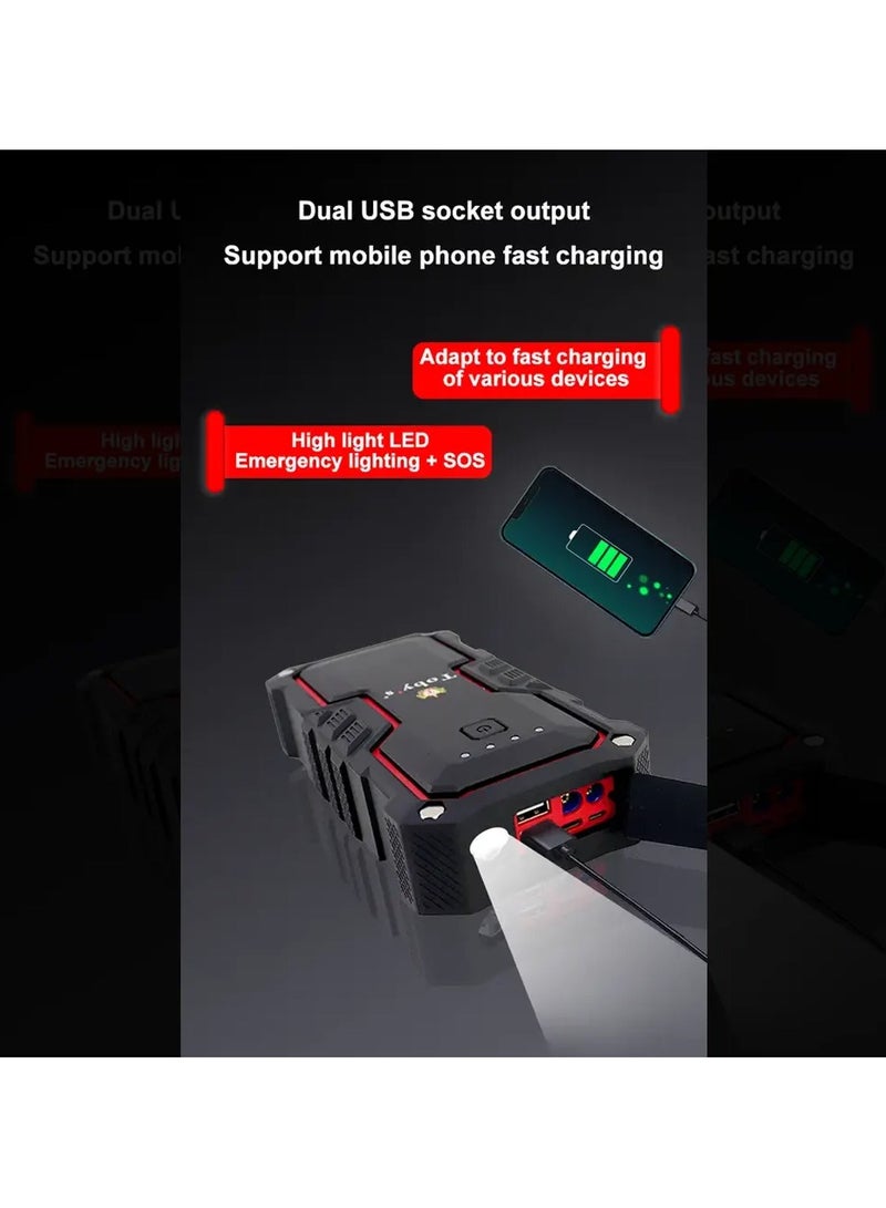 Toby's Portable Car Jump Starter Power Bank 16000mAh 12V Emergency Charger  - Image 4