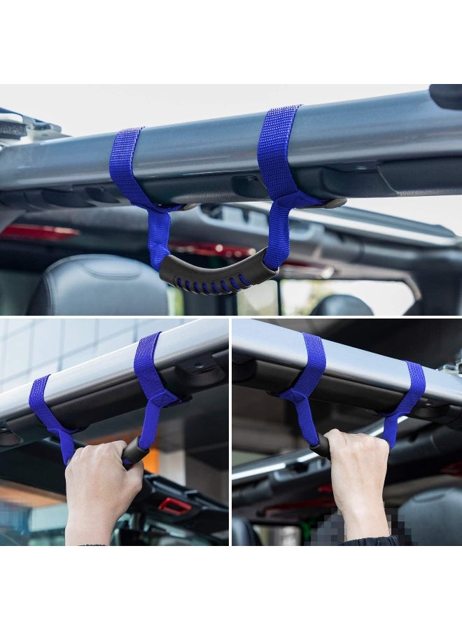 Danti 4 x Roll Bar Grab Handles Grip Handle for Jeep Wrangler YJ TJ JK JK JL JLU Sports Sahara Freedom Rubicon X & Unlimited 1955-2018 (Roll Bar Blue) - Image 3